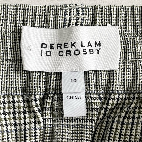 DEREK LAM 10 CROSBY Houndstooth Elastic Waist Pants Trousers - Picture 7 of 7